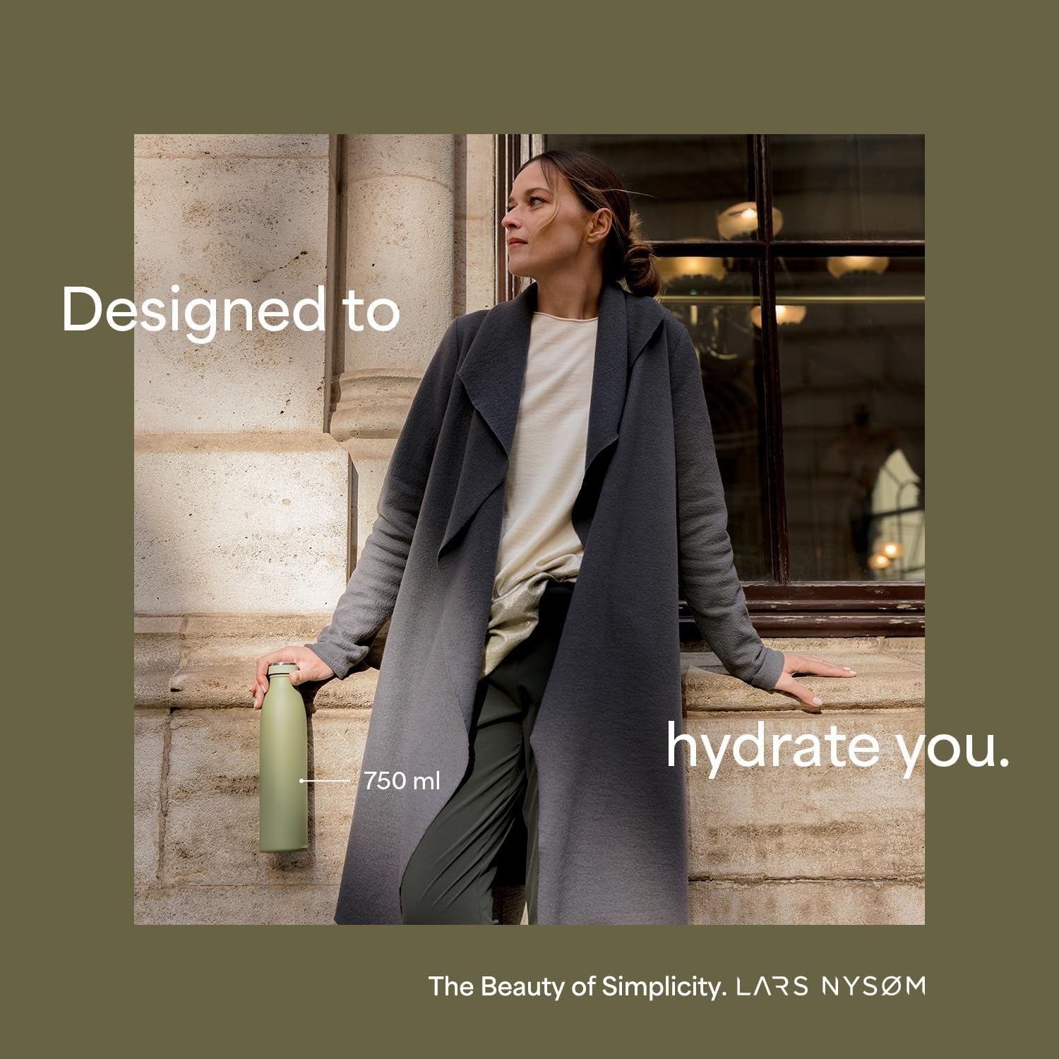 Stainless Steel Insulated Water Bottle 12Oz 17Oz 25Oz 34Oz 51Oz | Insulated Thermo Flask for Hot and Cold Beverages | Leakproof Drinking Bottle (Sage Green, 17Oz)